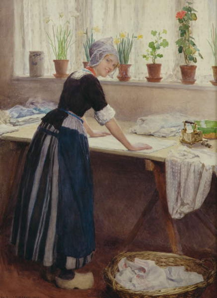 Detail of The Laundry Maid, 1915 by William Henry Margetson