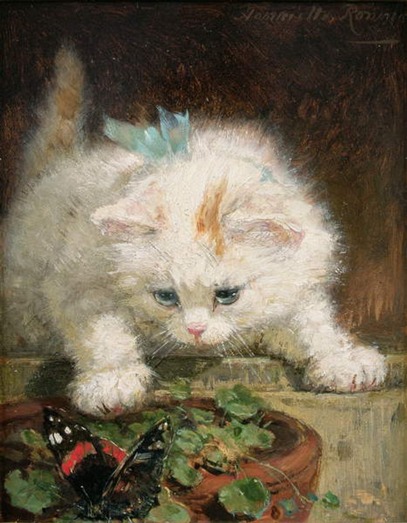 Detail of Temptation by Henriette Ronner-Knip