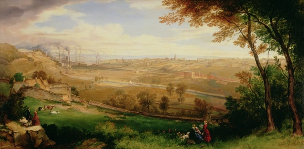 Detail of View of Bradford, 1849 by William Cowen