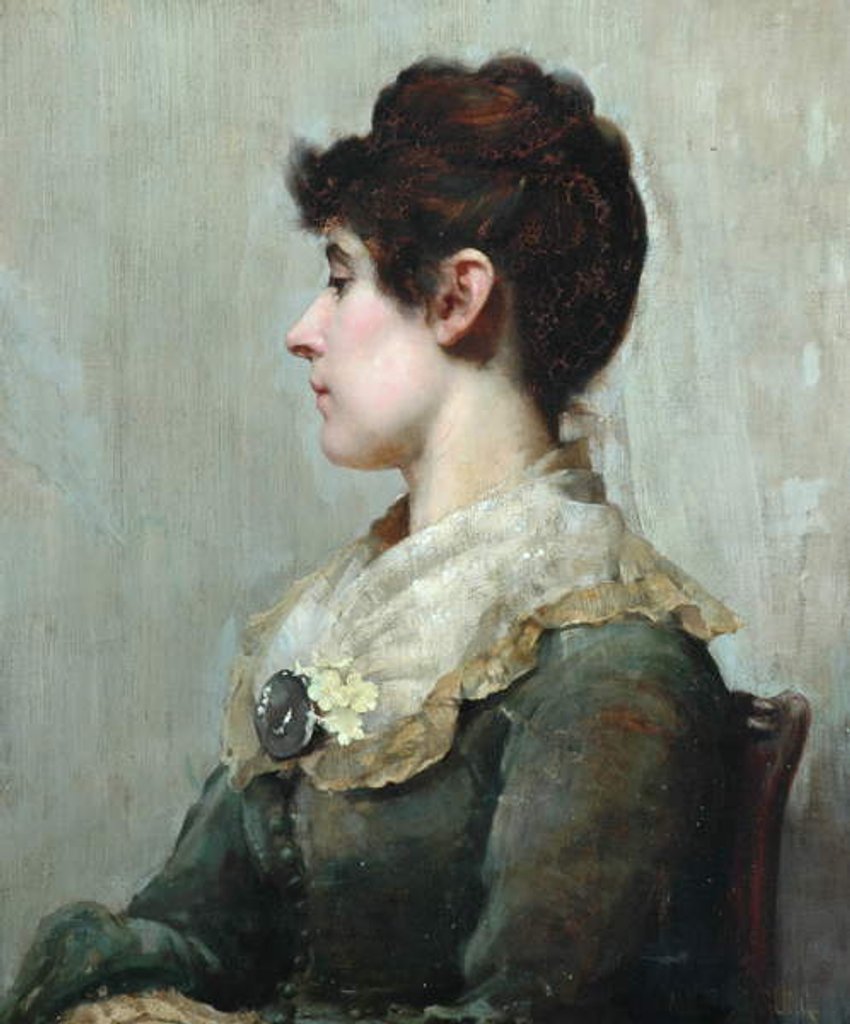 Detail of Profile Portrait of a Woman by Albert Starling