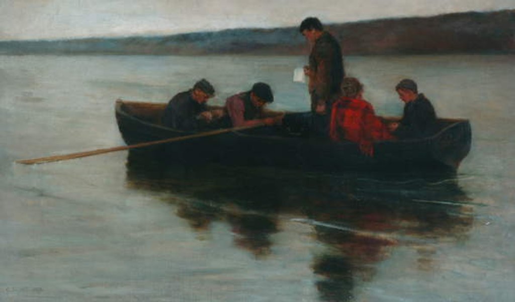 Detail of A Child's Funeral in the Highlands, 1896 by Ernest Leopold Sichel