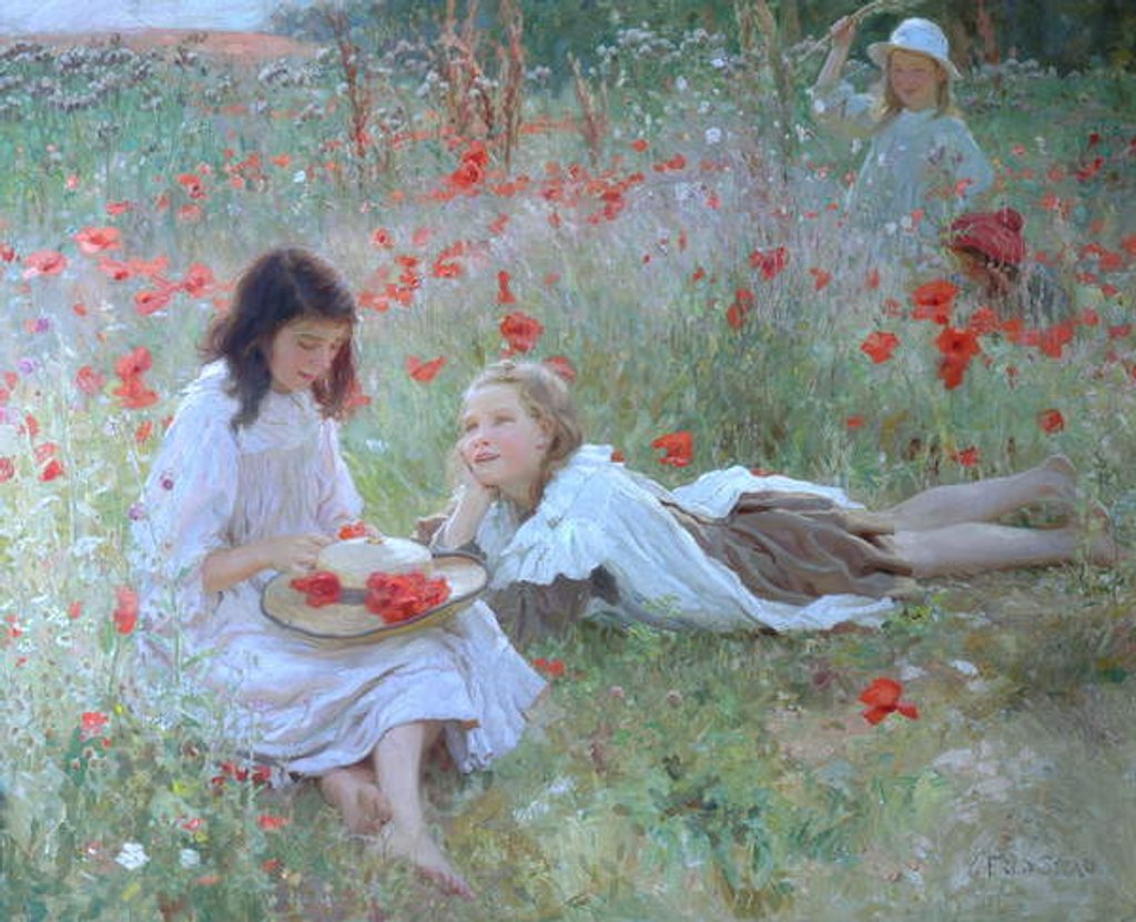 Detail of Poppies by Frederick Stead