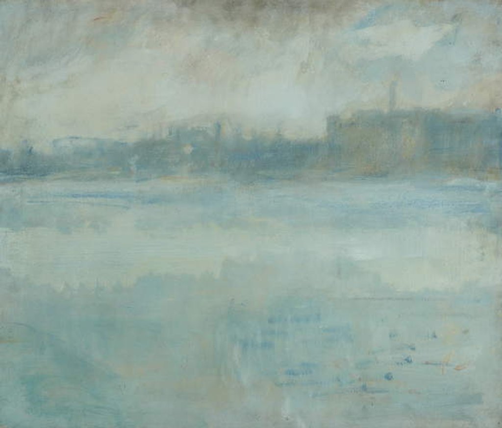 Detail of The Thames from the Artist's House in Grosvenor Road by Ambrose McEvoy