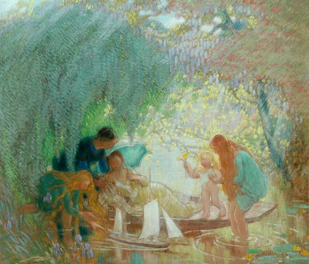 Detail of The Days of Childhood, 1915 and 1925 by William Shackleton
