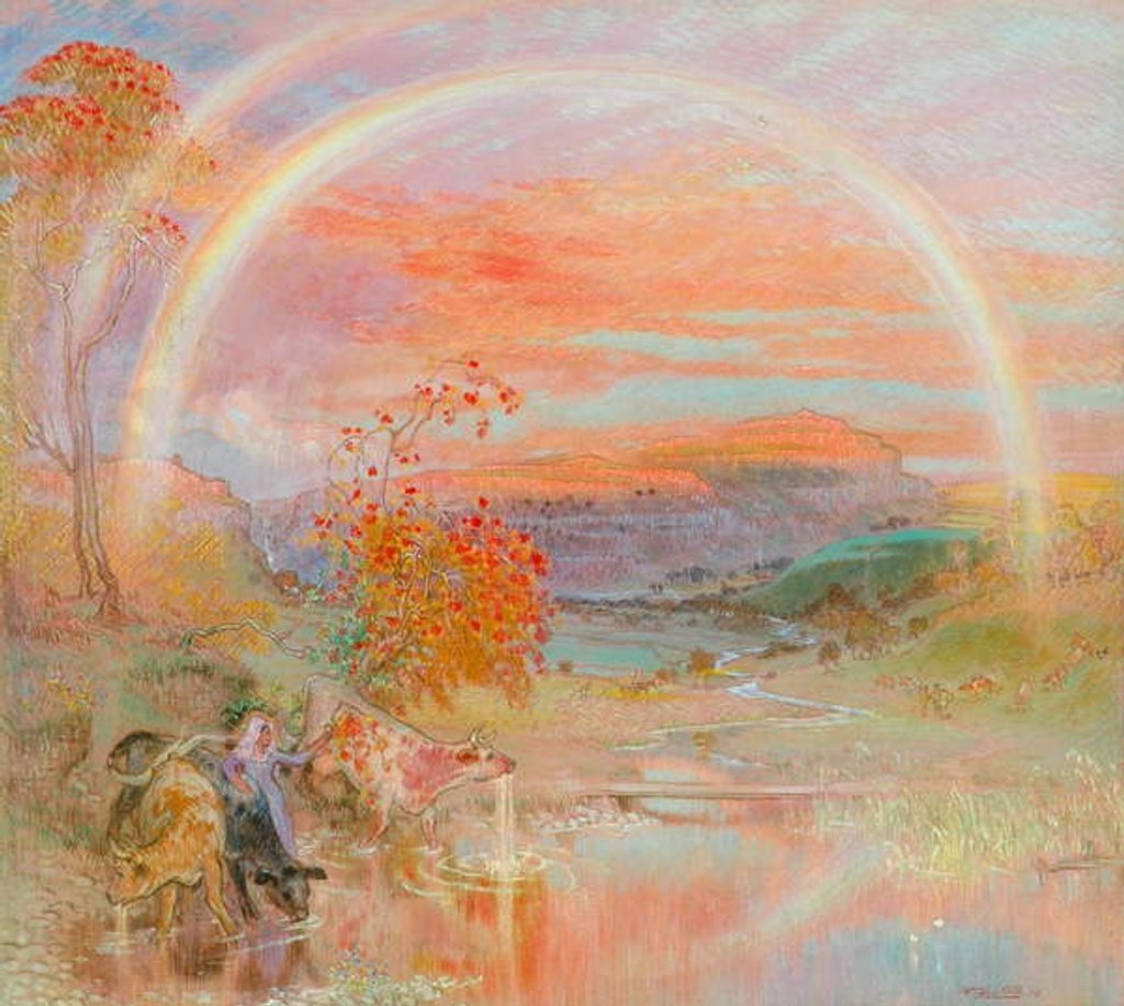 Detail of The Rainbow, Malhamdale, 1918 by William Shackleton