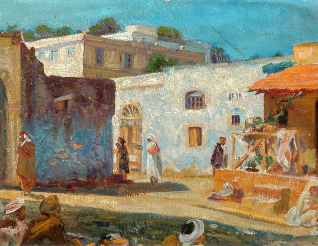 Detail of Street Scene in Tangiers, 1914 by Christopher Williams