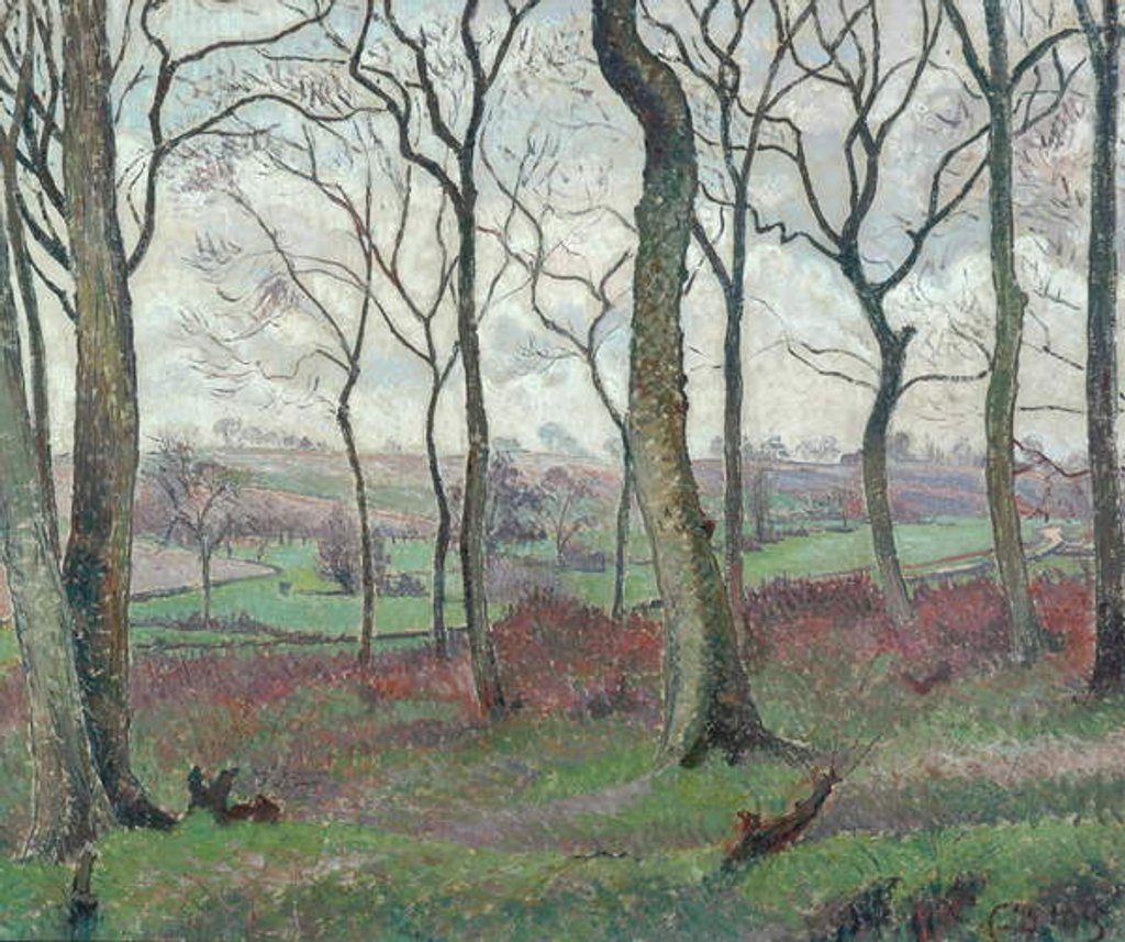 Detail of The Dunmow Road from Tilty Wood, 1915 by Lucien Pissarro