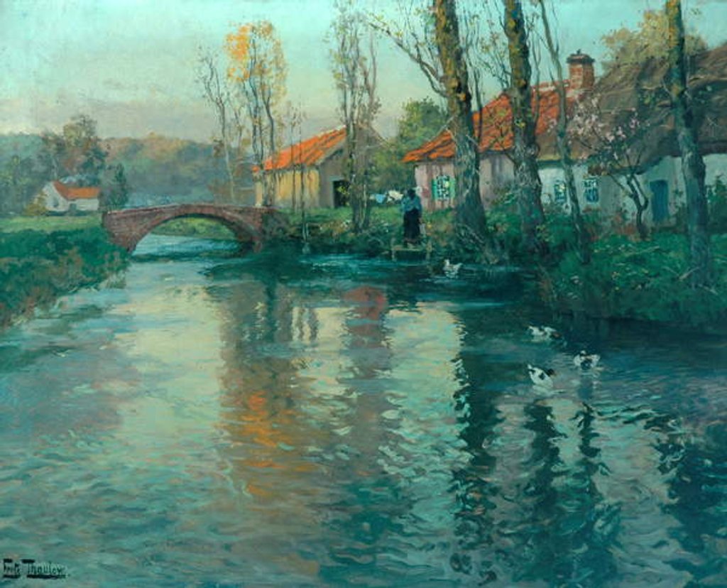 Detail of The River by Fritz Thaulow