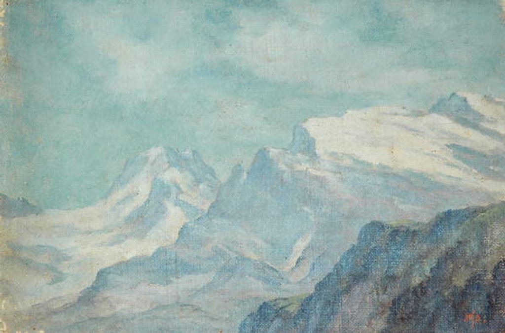 Detail of Mountainous Landscape by Arnold Priestman