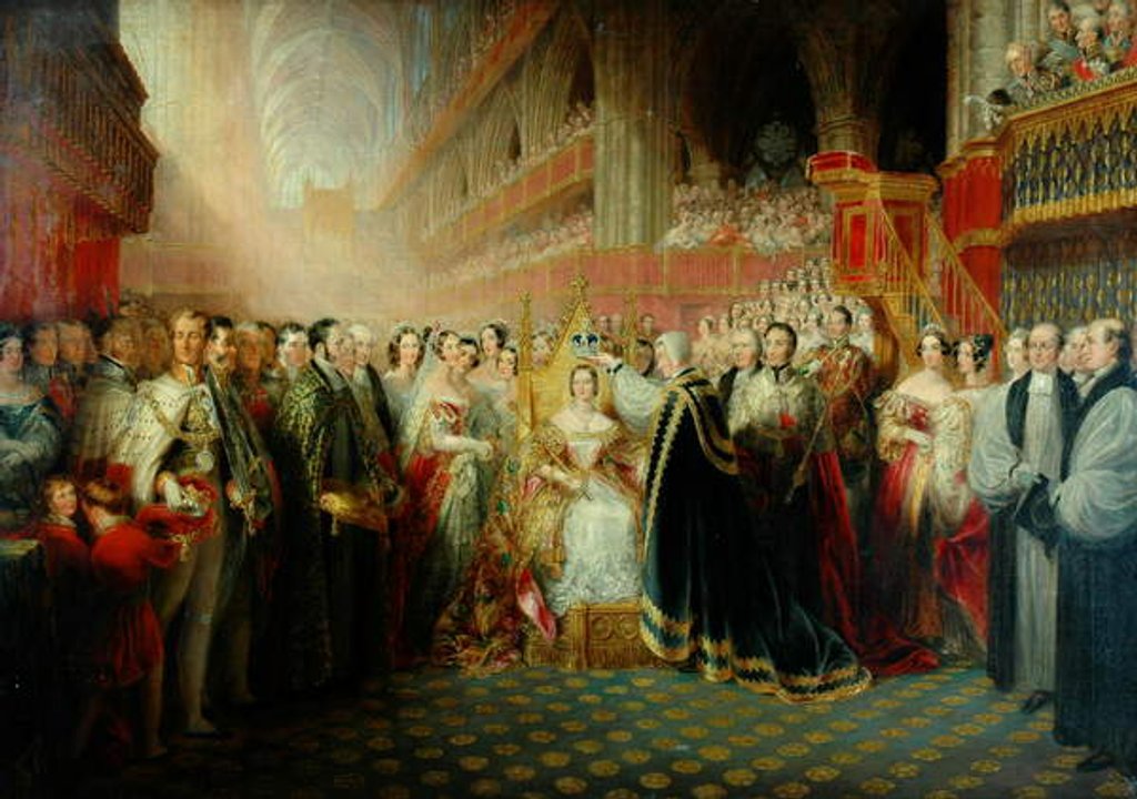 Detail of Coronation of Queen Victoria by Edmund Thomas Parris