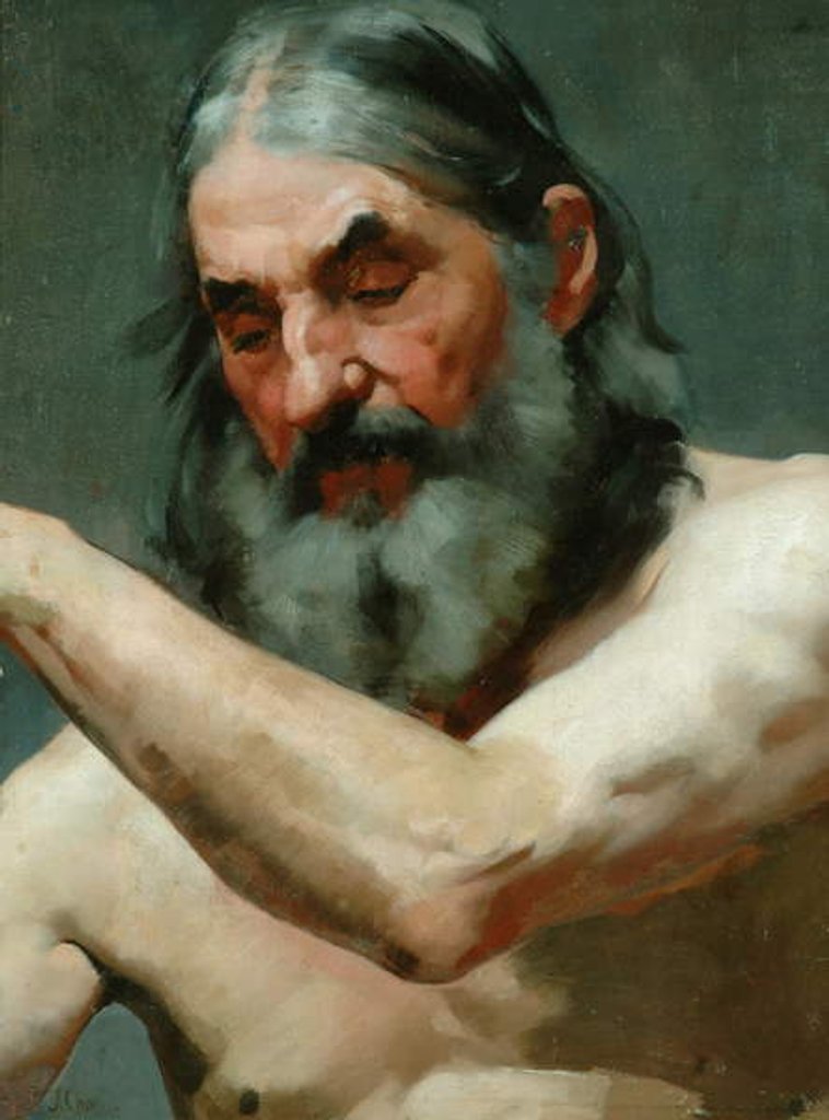 Detail of Study of an Old Man by James Charles
