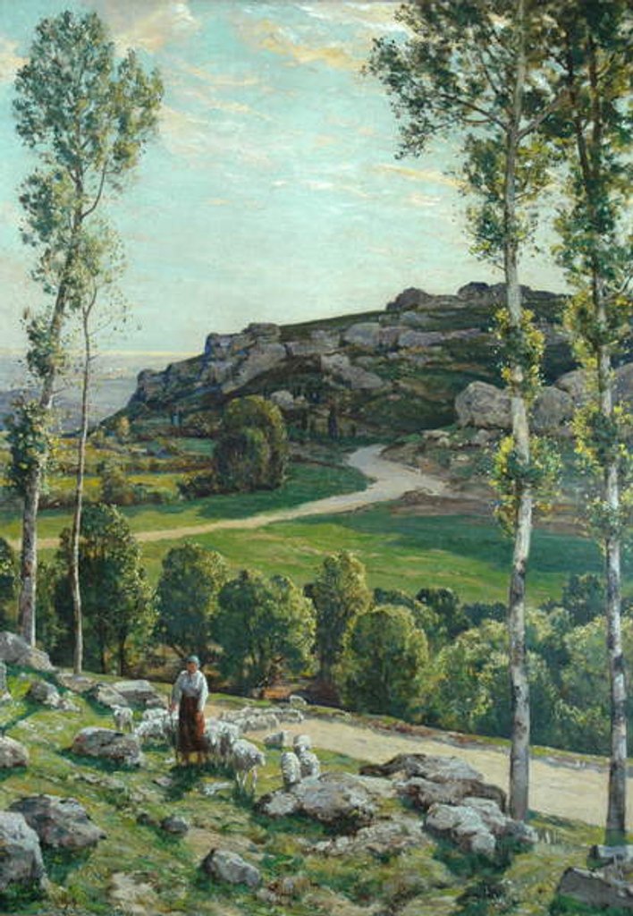 Detail of A Road in Provence, 1904 by Herbert Hughes-Stanton