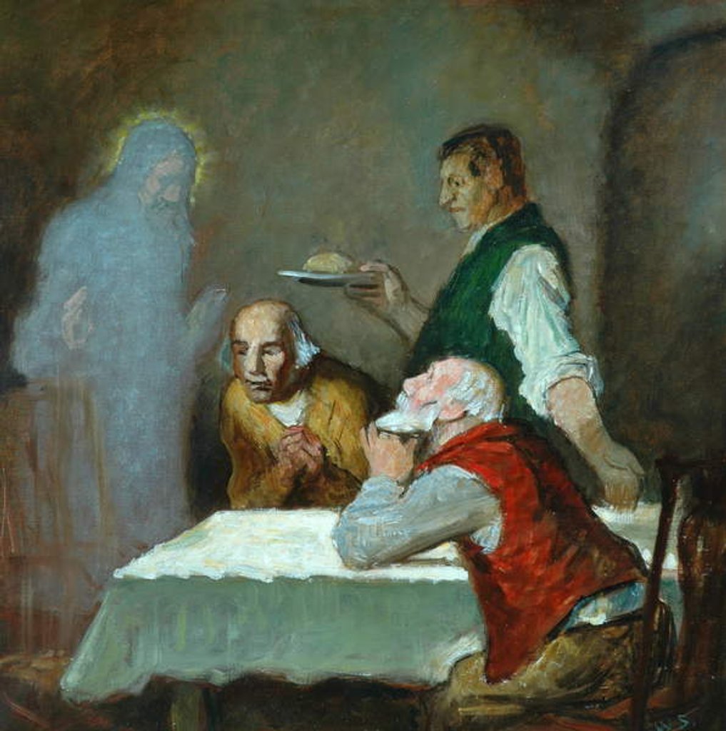 Detail of The Supper at Emmaus by William Strang