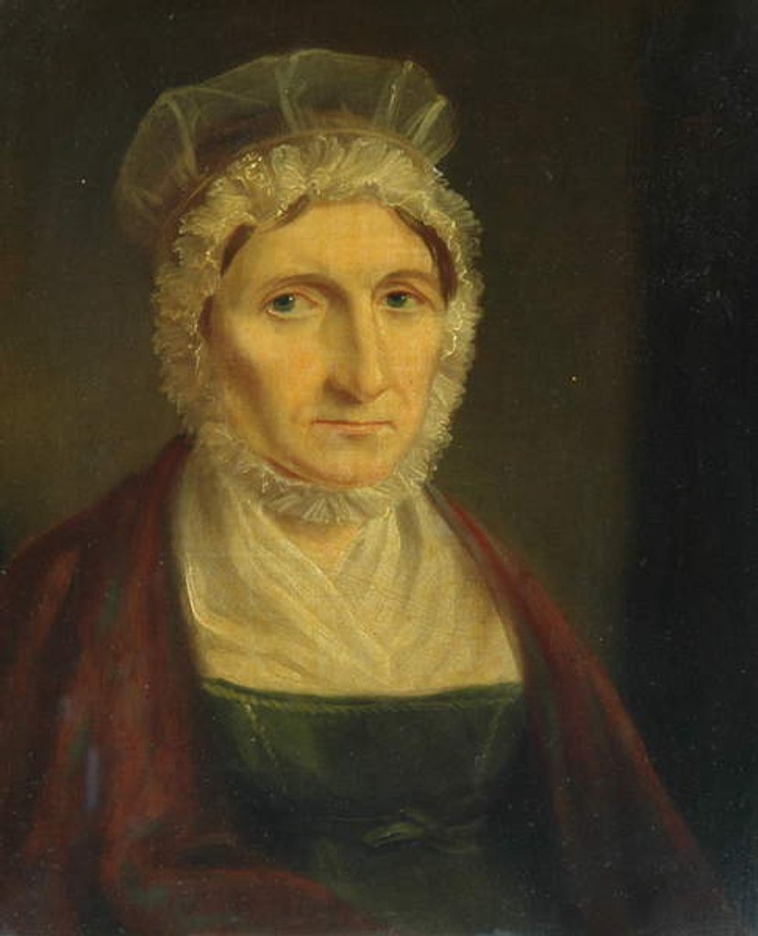 Detail of Sarah Large, Wife of Thomas Large of Leeds by Joseph Rhodes