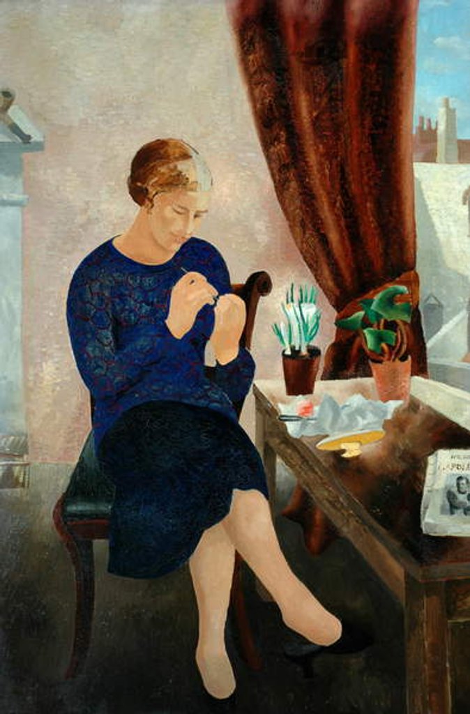 Detail of Seated Woman and the Manicure and Portrait of Frosca Munster, 1929 by Christopher Wood