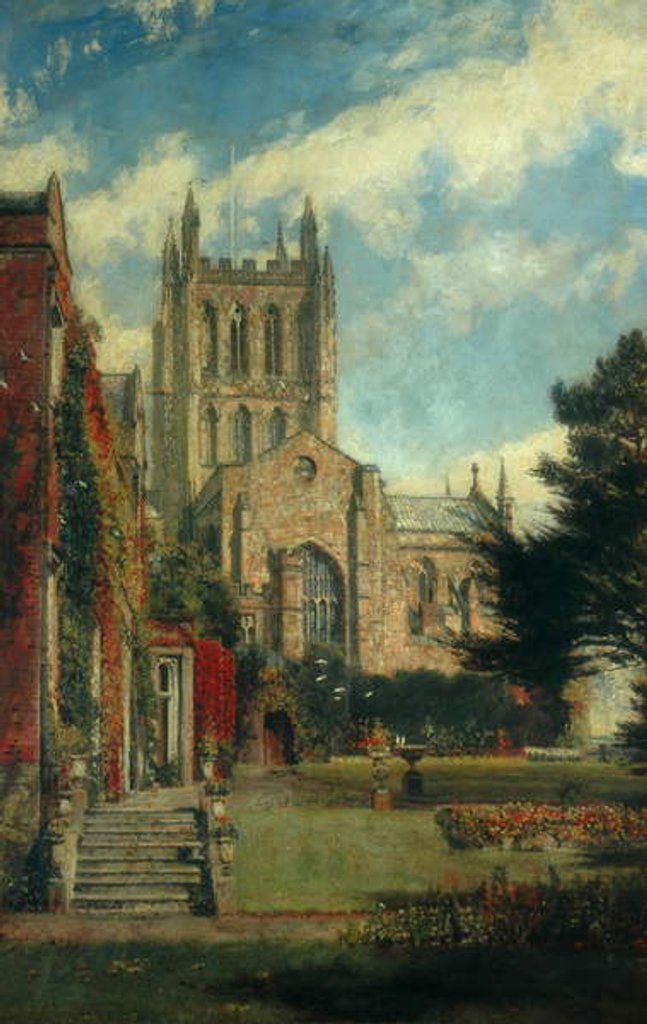 Detail of Hereford Cathedral by John William Buxton Knight