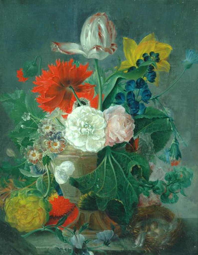 Detail of Flowerpiece by Jan van Os