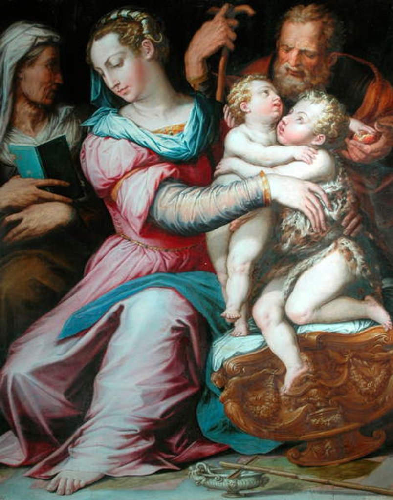 Detail of Holy Family with St John by Giorgio Vasari