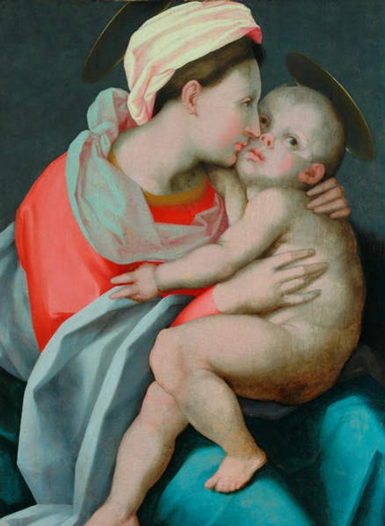 Detail of Madonna and Child by Giovanni Battista Rosso Fiorentino