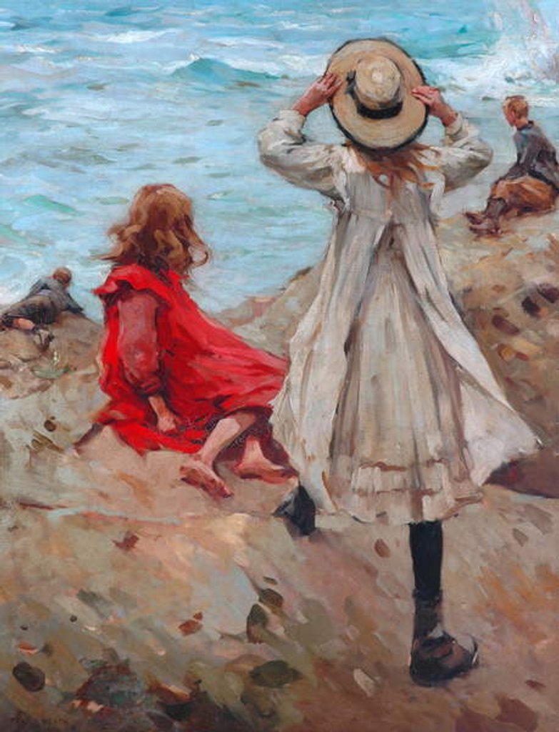 Detail of Children at the Seaside, 1910 by Frank Gascoigne Heath