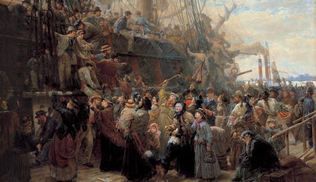 Detail of The Emigrant Ship, 1880s by Charles J. Staniland