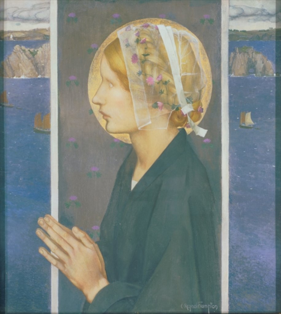 Detail of A Madonna of Brittany, 1913 by Edward Reginald Frampton