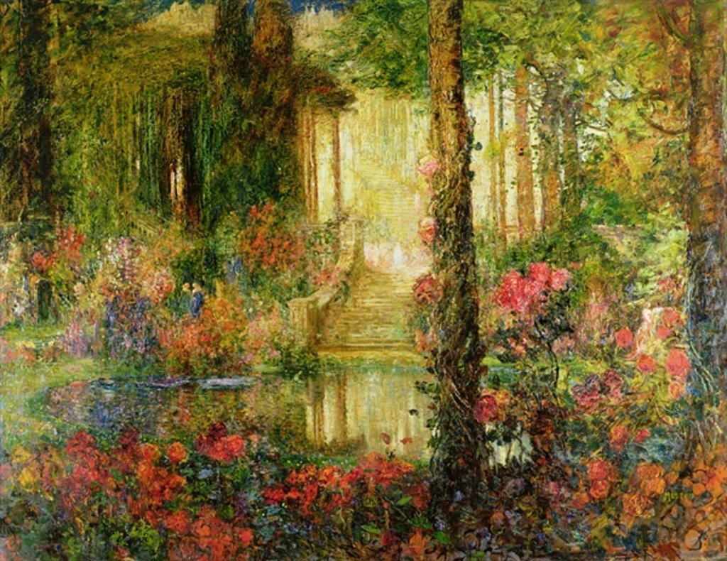 Detail of The Garden of Enchantment, 1914 by Thomas Edwin Mostyn