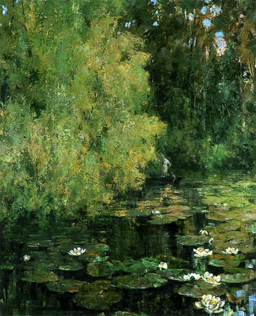 Detail of The Lily Pool, 1905 by Tom Clifton Butterfield