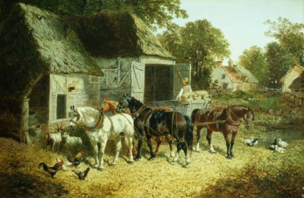 Detail of Horses in Harness by John Frederick Herring Jnr