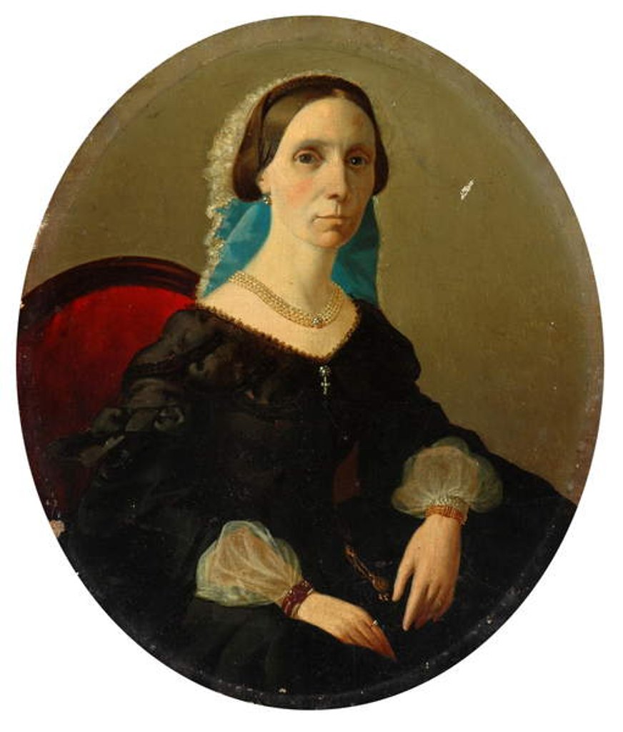 Detail of Jane Elizabeth Leatham, late 1800s by Italian School
