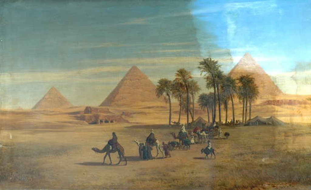 Detail of The Pyramids of Giza, Egypt by August Albert Zimmermann