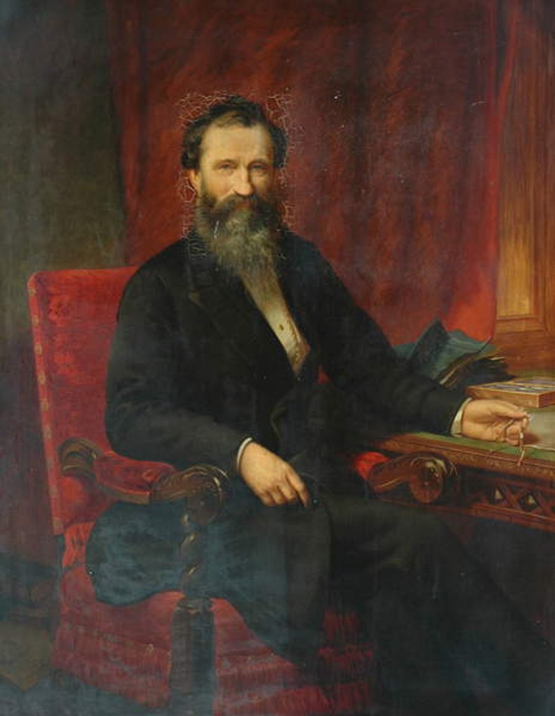 Detail of Sir Isaac Holden, 1868 by Samuel Sidley