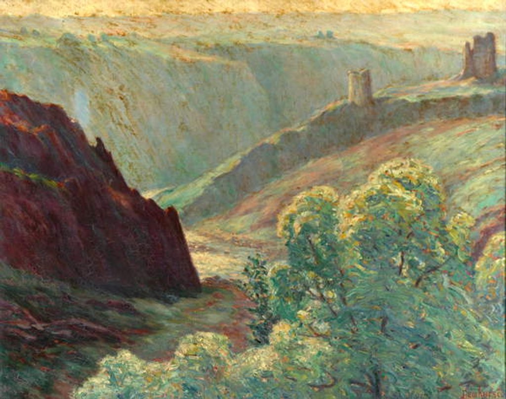 Detail of Sunrise and river mist by Wynford Dewhurst