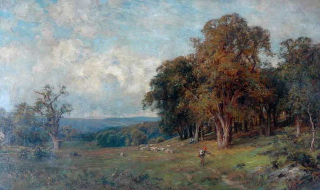 Detail of At the end of the day by Ernest Albert Waterlow