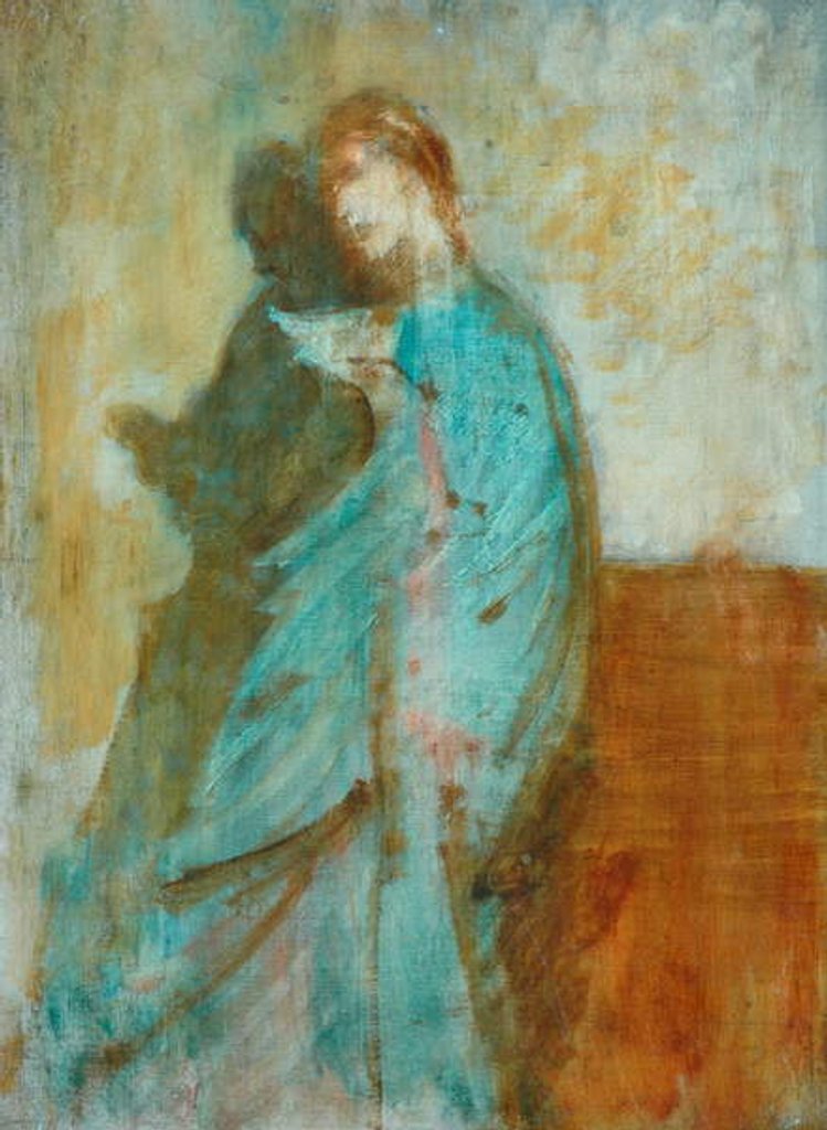 Detail of The green dress by Ambrose McEvoy