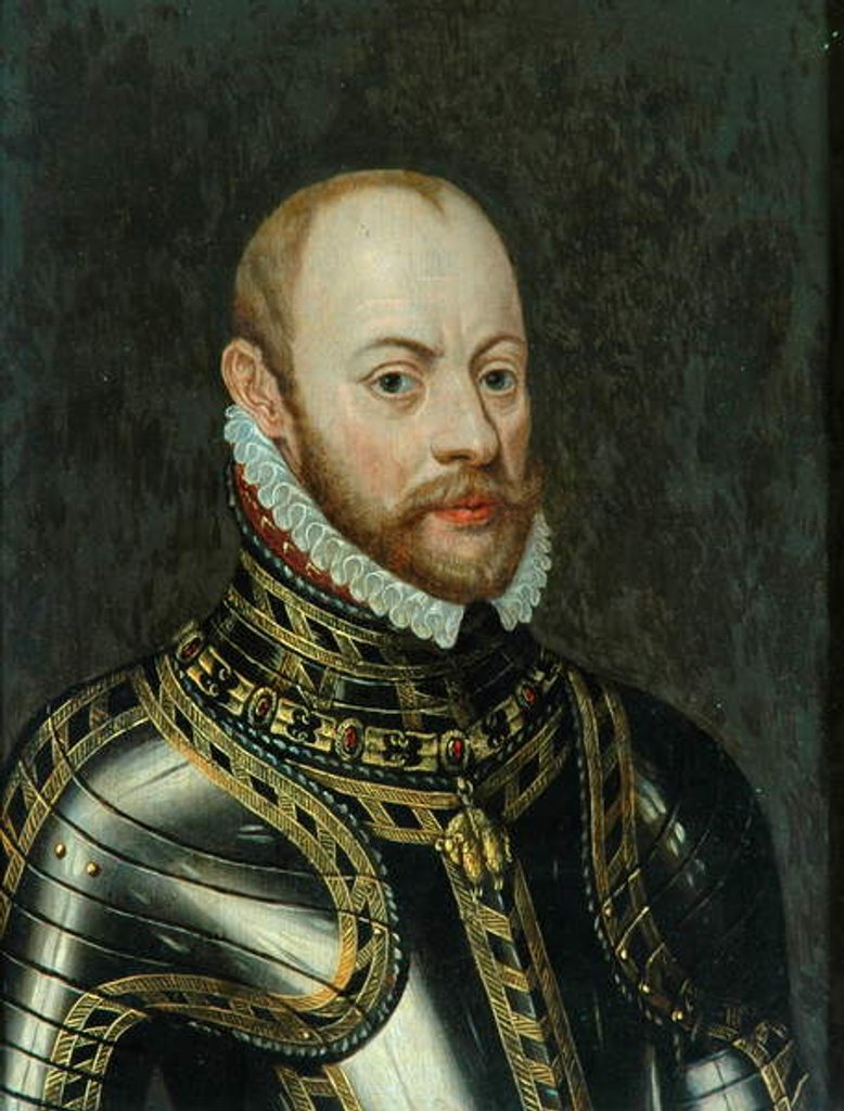 Detail of Philip II of Spain by Italian School