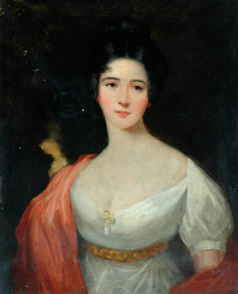 Detail of Portrait of a young lady by Unknown Artist