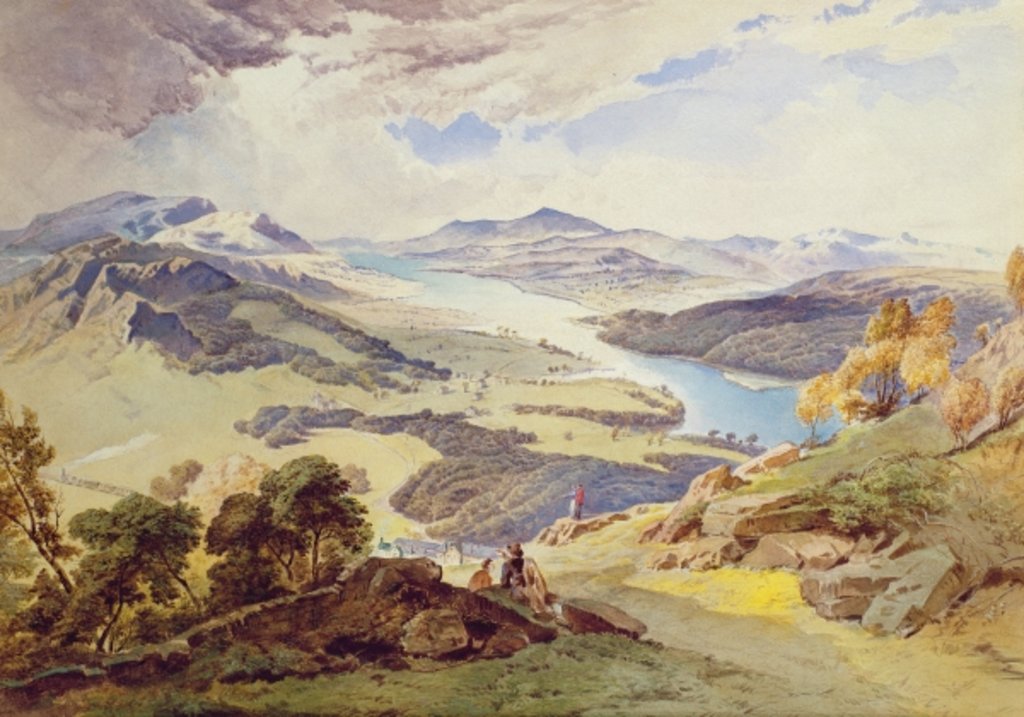Detail of Windermere from Ormot Head by William 'de Lond' Turner