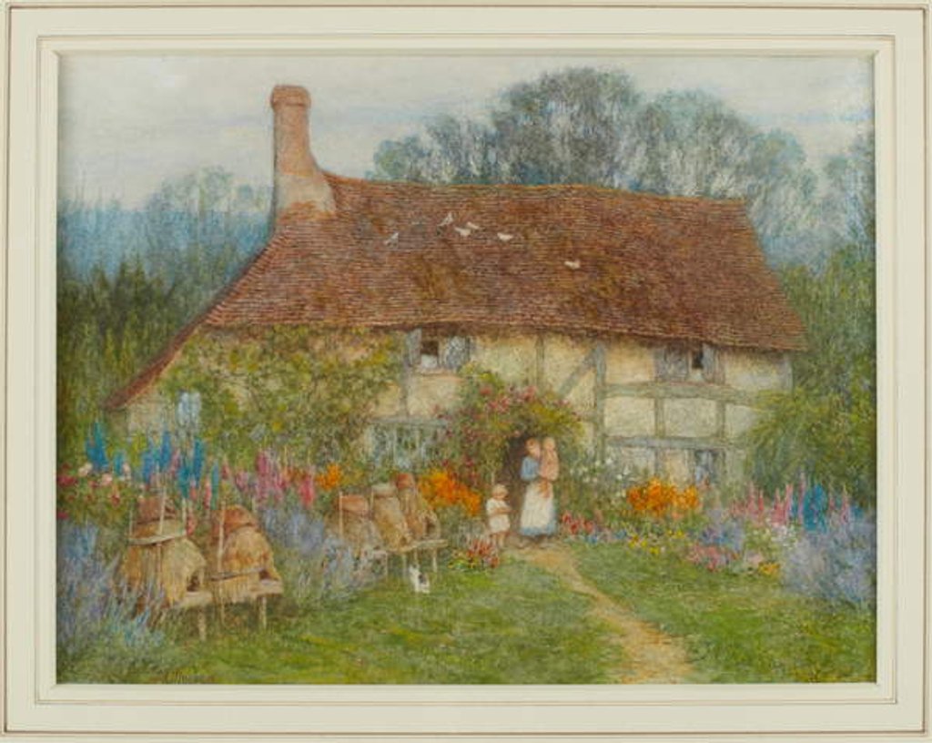 Detail of A Surrey Cottage, 1880 by Helen Allingham