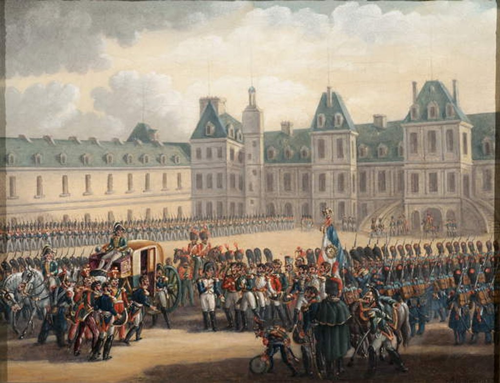 Detail of Napoleon's farewell at Fontainebleau, 20 April 1814, 1835 by G. Beaufort