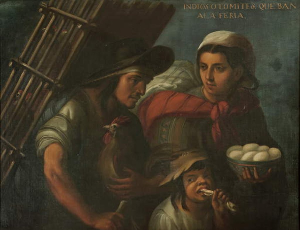Detail of Otomi Indians on the Way to the Fair, c.1715 by Juan Rodriguez Juarez