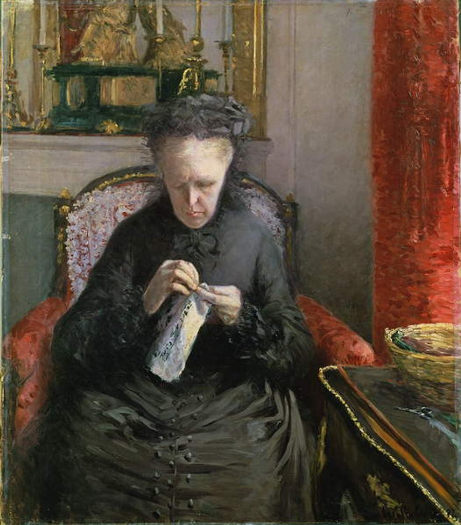 Detail of Madame Martial Caillebotte, 1877 by Gustave Caillebotte