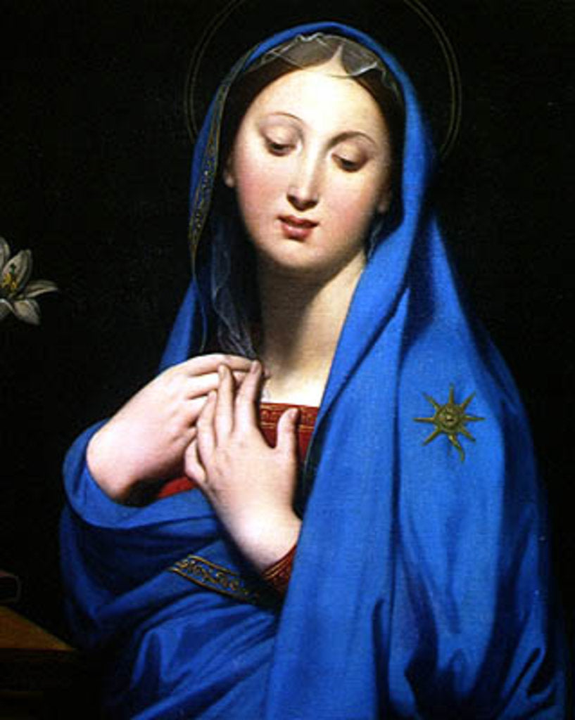 Detail of Virgin of the Adoption, 1858 by Jean Auguste Dominique Ingres
