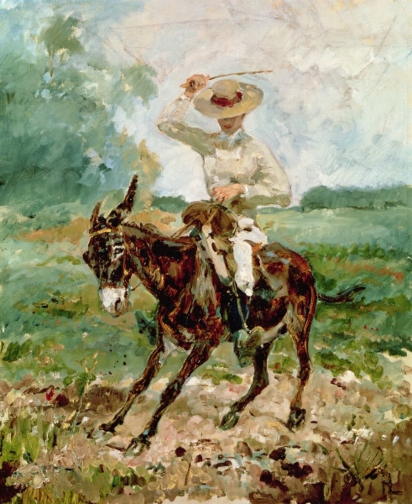 Detail of Raoul Tapie de Celeyran on a Donkey by Henri de Toulouse-Lautrec