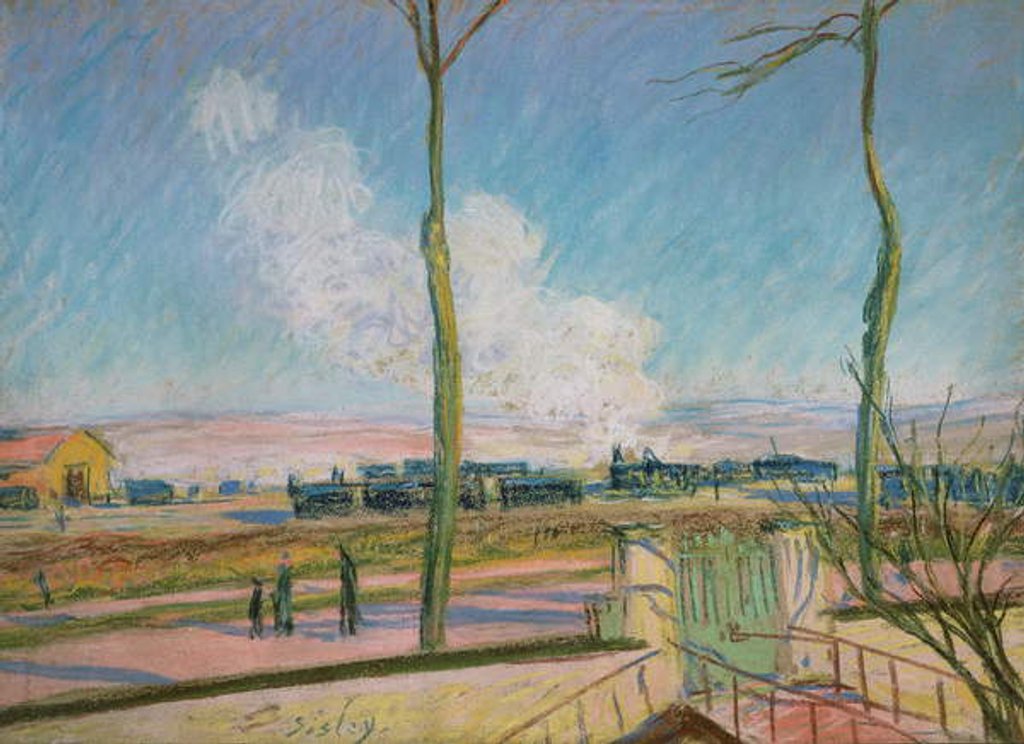 Detail of The Goods Station by Alfred Sisley