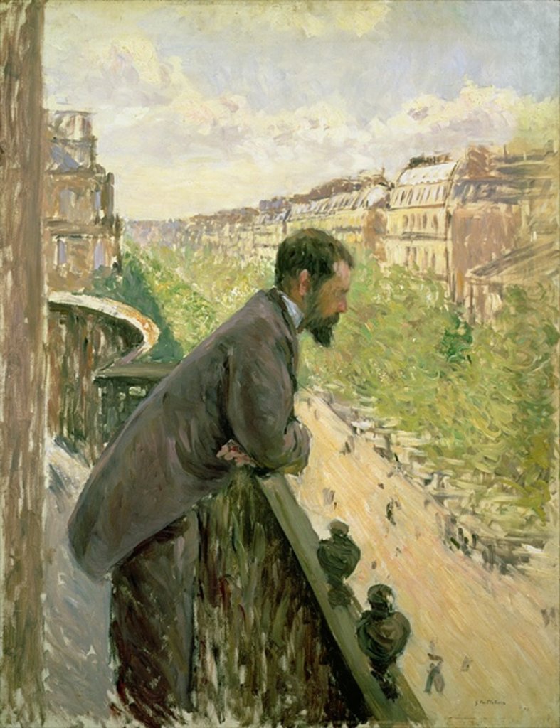 Detail of Man on a Balcony, c.1880 by Gustave Caillebotte
