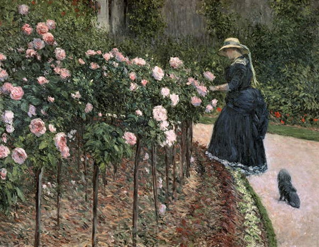 Detail of Roses in the Garden at Petit Gennevilliers, 1886 by Gustave Caillebotte
