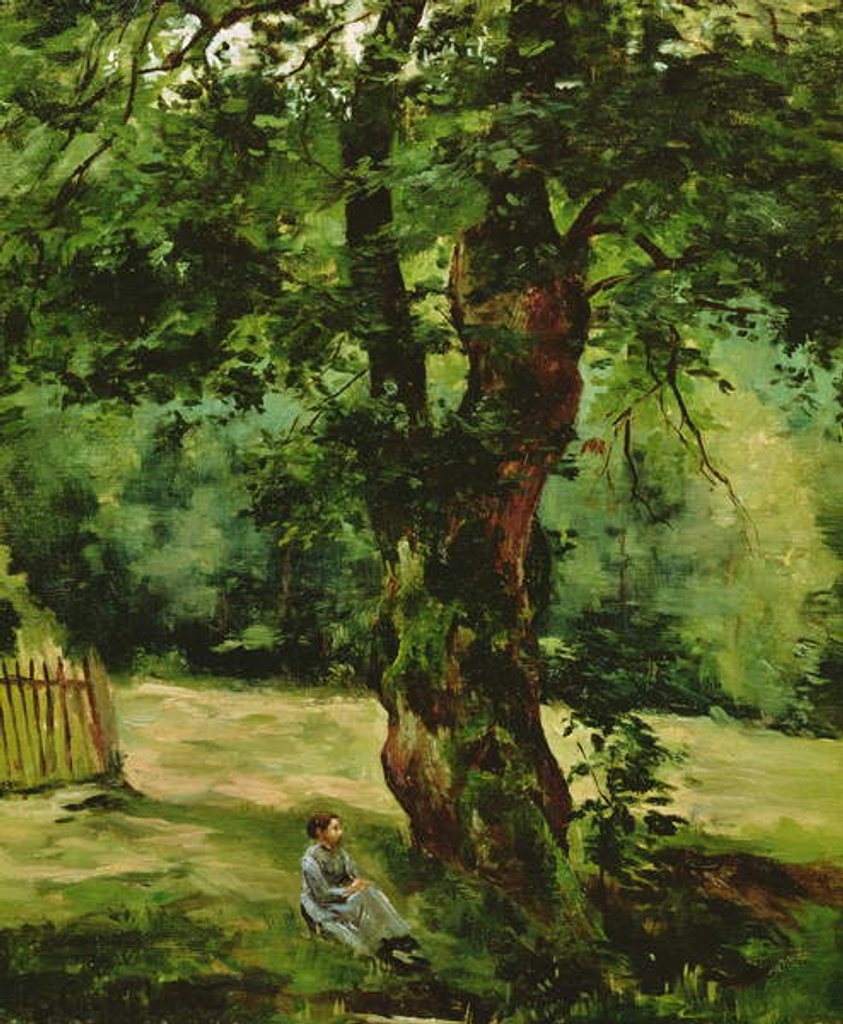 Detail of Woman Seated Beneath a Tree by Gustave Caillebotte