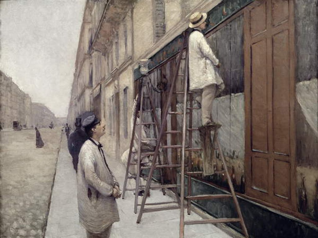 Detail of The Painters, 1877 by Gustave Caillebotte