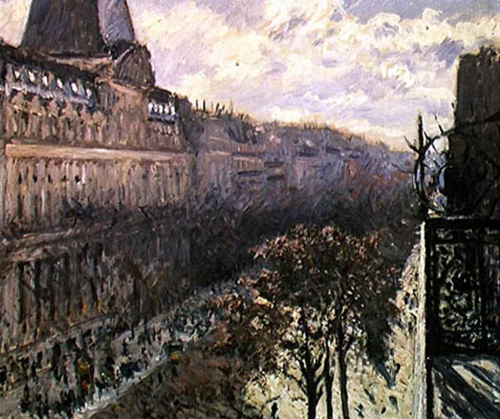 Detail of Boulevard des Italiens, c.1880 by Gustave Caillebotte